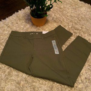NWT High-Waisted Never-Fade Green Pixie Skinny Ankle Pants Sz 12